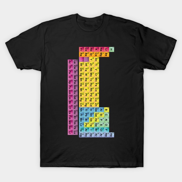 Sideways Simple Periodic Table T-Shirt by sciencenotes